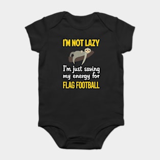 Funny Lazy Flag Football Baby Bodysuit